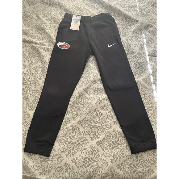 NWT Nike Kids M Hawk Logo Joggers Black Training Sweatpants - Picture 1 of 5